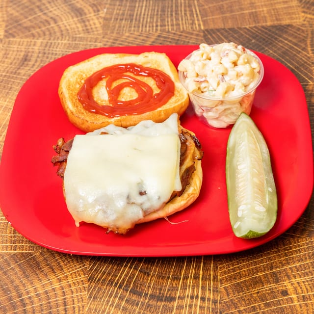 Bacon Swiss Burger.